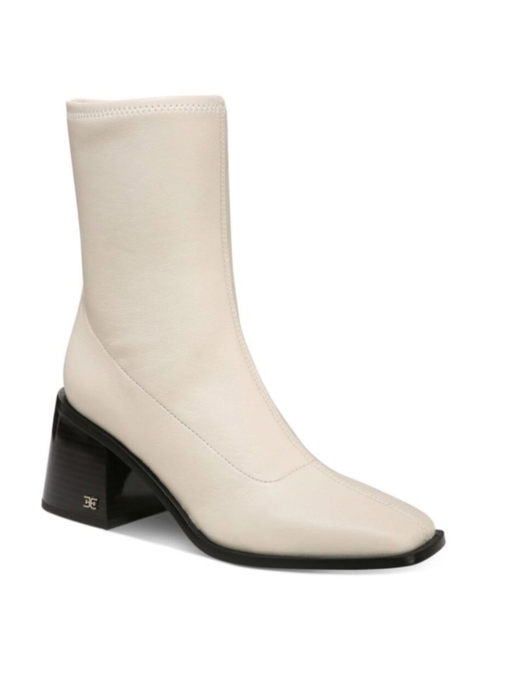 Sam Edelman Wells Block Heel Boot - Ivory
